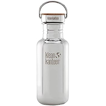 Klean Kanteen Reflect Trinkflasche, 800 Ml (27 Oz) – Edelstahl (gebürstet) Mit Bambus-Deckel, Geschmacksneutral & Spülmaschinengeeignet