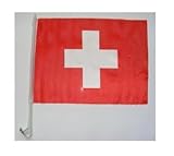  Autofahne Schweiz mit Scheibenhalterung 30x45 cm von profimaterial