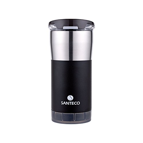 Santeco Origami Thermal Becher, 473ml Doppelwandige Edelstahl Kaffeetasse-Schwarz