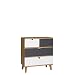 Produktbild Mirjan24  Kommode Memone TM05 mit 4 Schubladen Sideboard Schubladenkommode für Jugendzimmer Highboard Kleiderschrank Schrank (Eiche Gold/Graphit)