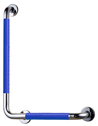 VELMA - HB3202B - Robusta agarradera para baño recubierta de plástico Antibacteriano y Antideslizante Acero Inoxidable - 100% Inoxidable