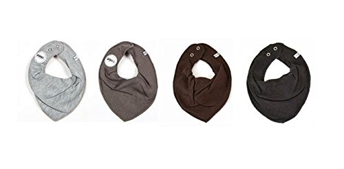 Pippi - Baby Girl's Triangular Scarf/Bib - Set of 4 - Grey