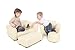 BROWN PU LEATHER LAZYBONES KIDS TWIN SOFA Chair/Seat/Armchair/Sofa for Children/Childs