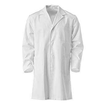 Camice Da Laboratorio In Cotone Bianco, Unisex, Taglie Dalla XXS Alla XXXL (S) | Con Tasche, Chiusura A Pressione, Lavabile In Lavatrice