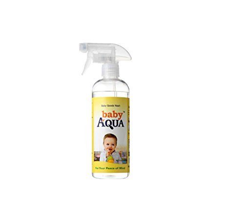 Baby AQUA (16.7 Oz) - 100% Natural All-Purpose Cleaner Spray for Toys & Pacifiers; Cloth Diaper Sprayer - Removes Ammonia Buildup, Stains, & Odor