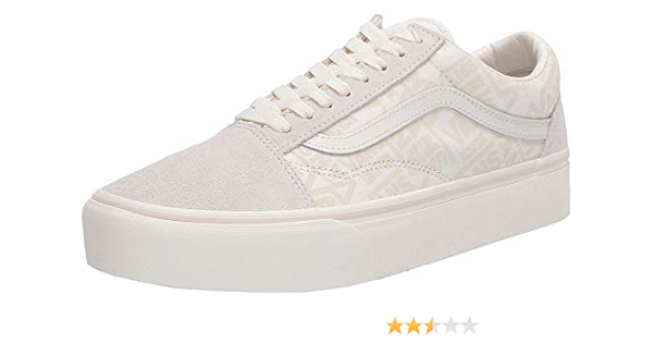 beige vans platform