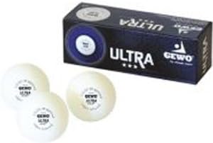 Table Tennis Balls: Gewo Ultra Quality 3 star White x 12