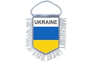 Akachafactory Fanion Mini Drapeau Pays Voiture Decoration Ukraine ukrainien