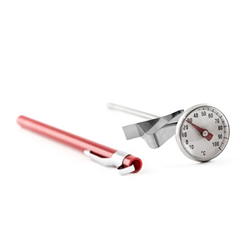 Lantelme Tee Tassen Thermometer mit Edelstahl Clip . Teethermometer Temperaturbereich bis 100 °C . Teewasser , Wasser , Tassenthermometer . Wasserdicht und Spülmaschinenfest