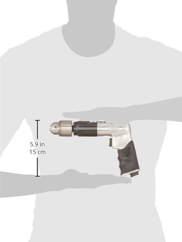 Chicago Pneumatic CP9285C - Air Power Drill, 3/8 Inch (10 Mm), Keyed Chuck, Pistol Handle, 0.62 HP / 460 W, Stall Torque 4.1 Ft. Lbf / 5.5 NM, 3000 RPM, Hand