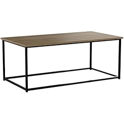 IDMarket - Table Basse Detroit Design Industriel Bois et métal Noir