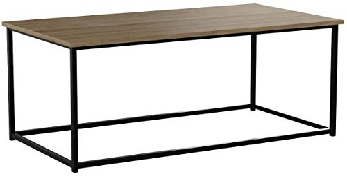 IDMarket - Table Basse Detroit Design Industriel Bois et métal Noir