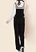 DEHANG Maternity Bib Jumpsuit Pants Sports Pocket With Zipper Size L - Black