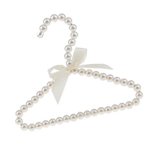 Generic Weiß Kunststoff-Perlen Metall Kleiderbügel Klein Haken mit Bowknot Bogen Für Kinder Baby – Rosa Bowknot - 3