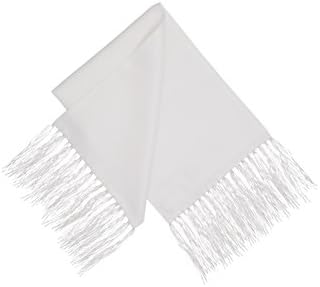 Moss 1851 Men's White Silk Dress Scarf