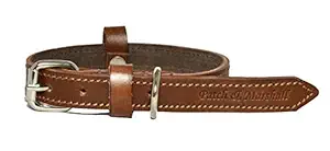Patch & Marshall Soft Touch Genuine Leather Pet Collar Neck Belt for Puppies, Small Medium Pet Dogs,3/4