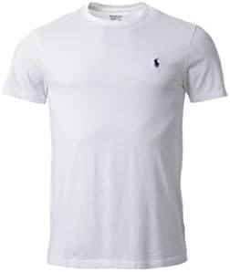 Ralph Lauren Mens Crew T Shirt Short Sleeve Custom Fit (x-Large, White)