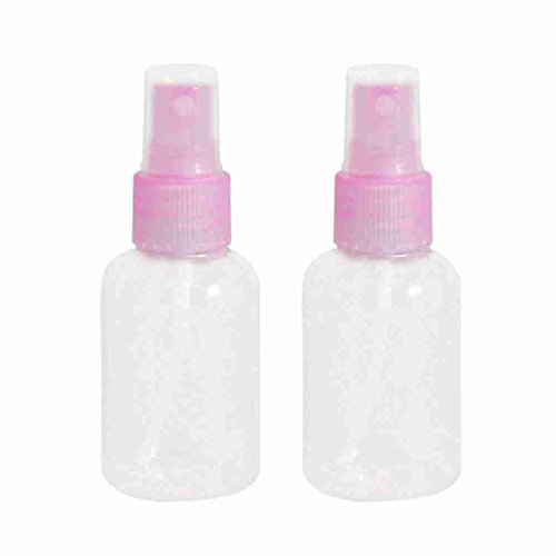 2 x Cosmetic Makeup Spray Bottles Perfume Container Pink Clear 57ml