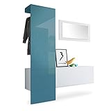 Korpus (Oberböden und Seiten), Spiegel sowie Klappe in Weiß matt