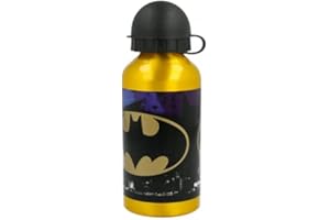 ILS I LOVE SHOPPING BATMAN | Botella escolar de aluminio para niños, 400 ml con boquilla retráctil (Batman)