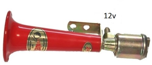 Sifflet Klaxon TURC 12v Camion Sirène ROUGE 3 à 12 Bars