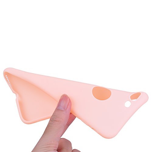 Funda iPhone 7 Plus  E-Lush Suave Silicona TPU Carcasa Ultra Delgado Flexible Gel Parachoques Goma Mate Opaco Case Cover Amortigua Golpes Protectiva Caso para iPhone 7 Plus  5 5 Pulgadas  Smartphone Anti-Rasgu  o y Resistente Tapa - Rosa