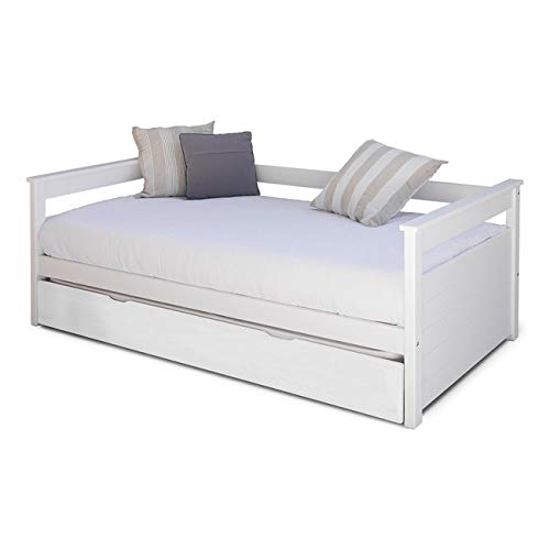 Générique Lit Banquette gigogne Izao Blanc 90 x 190 ...