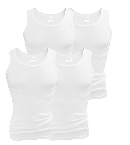 Vincent Creation® Uomo Canottiera 4 Pezzi 100% Cotone