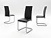 Produktbild Dreams4Home 2 er Set Schwingstuhl Lissy Stuhl Esszimmerstuhl, Schwinger, Stuhlset, schwarz