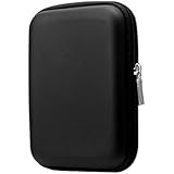 Portable External Hard Drive Case Bag for 2.5" WD Western Digital Elements My Passport Essential Buffalo Seagate Samsung Hitachi Toshiba, Black