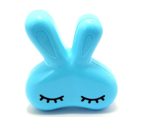 Preisvergleich Produktbild Kontaktlinsenbehälter Linsenbehälter Aufbewahrungsbehälter Behälter Hase Set NEU (Blau)