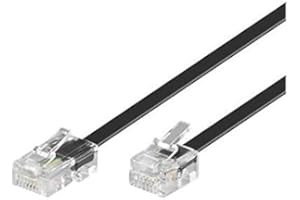DITM® Cordon Téléphone ou ADSL RJ11 Male vers RJ 45 Male (1,00m, Noir)