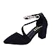 Produktbild POTOU 2019 Damen Riemchen Pumps, Frauen Pumps,Spangenpumps,T-Spange,elegant,edel,Office-Schuh,Business-Schuh,Büro-Pump