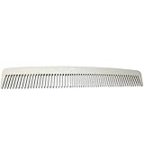 Swedish Crown Taschenkamm Aluminium-Kamm 13 cm (antistatisch) Metallkamm feine + weite Zahnung Bartkamm Herrenkamm in Salon-A