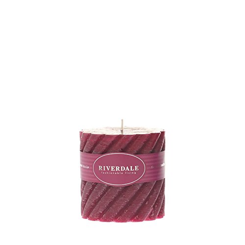 Preisvergleich Produktbild Riverdale Duftkerze Swirl weinrot 10x10 cm