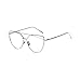 Produktbild WooCo Pilotenbrille für Herren Damen Polarisiert, Heißer Verkauf Fashion Twin-Beams Classic Metallrahmen Cat Eye Brillen Sonnenbrillen Brillen(B-Silber,One size)