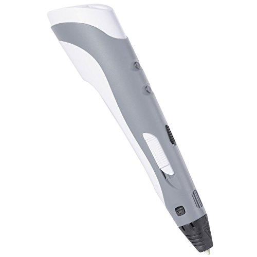 Juboury JBY-I 3D-Pen.Stift für 3D Zeichnungen zur Erstellung von dreidimensionalen Zeichnungen, Kunstwerken, Modellen von Hand. Kompatibel mit 1,75 mm ABS und PLA Filament (Grau)
