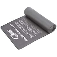 Q4life Gymnastikmatte, Yogamatte Fitnessmatte Gepolstert & rutschfest mit Tragegurt für Fitness Pilates & Gymnastik Maße 180cm Länge 60cm Breite 1cm Stärke GRAU