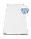 Sei Design® AQUA-STOP Matratzenschoner mit Frottiergewebe, Wasserundurchlässige Matratzenauflage mit einer 4- Gummibändern –Befestigung. (schneeweiß, 60×120) - 9