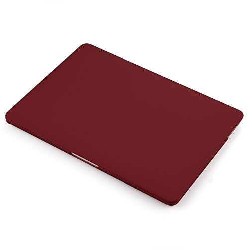 iDOO MacBook Schutzhülle / Hard Case Cover Laptop Hülle [Für 2016 MacBook Pro 15 Zoll mit Touch Bar: A1707] – matt, Weinrot - 3