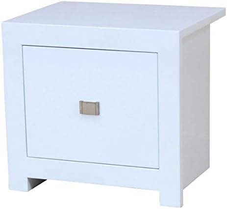 Midas Quality Sokoto High Gloss Bedside White Assembled