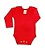 BabywearUK Body Vest Env Neck Long Sleeved - Red - 18-24 months - British Made