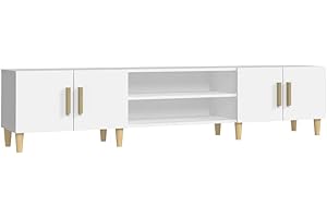 vidaXL Mueble para TV Madera contrachapada Blanco 180x31,5x40 cm