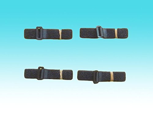 4 Klettverschlüsse, schwarz, Breite 25 mm x 70 cm – für Gepäck, Koffer