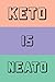 Produktbild Keto Planner: Ketogenic diet tracker and notebook: Keto is Neato