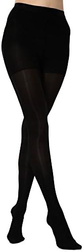KoolFree Women Far Infrared Medical Grade Graduated Compression Pantyhose Tights, Closed Toe Socks, 23-32mmHg (Black) (M)