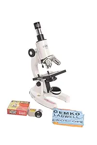 Gemkolabwell Metal White 1000X Magnification Biology Compound Microscope