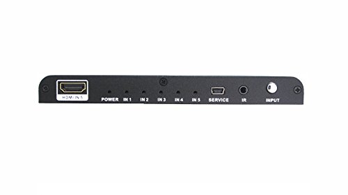 WINGONEER 5×1 HDMI Switch / Verteiler / Rangierlok UHD 4K HDMI 2.0 HDCP 2.2 3D 1080P DVI1.0 Full HD 5 In 1 Out mit Fernbedienung - 3