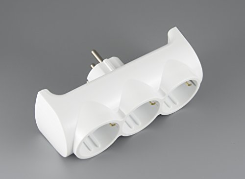 Preisvergleich Produktbild Multistecker Adapterstecker Schutzkontakt Verteiler Mehrfachstecker 3-fach Vertikal (1)