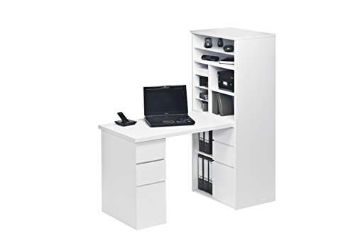 Maja 95623956 Minioffice, 648 x 1.500 x 1.695 mm, Icy-wei / wei Hochglanz Maja 95623956 Minioffice, 648 x 1.500 x 1.695 mm, Icy-wei / wei Hochglanz